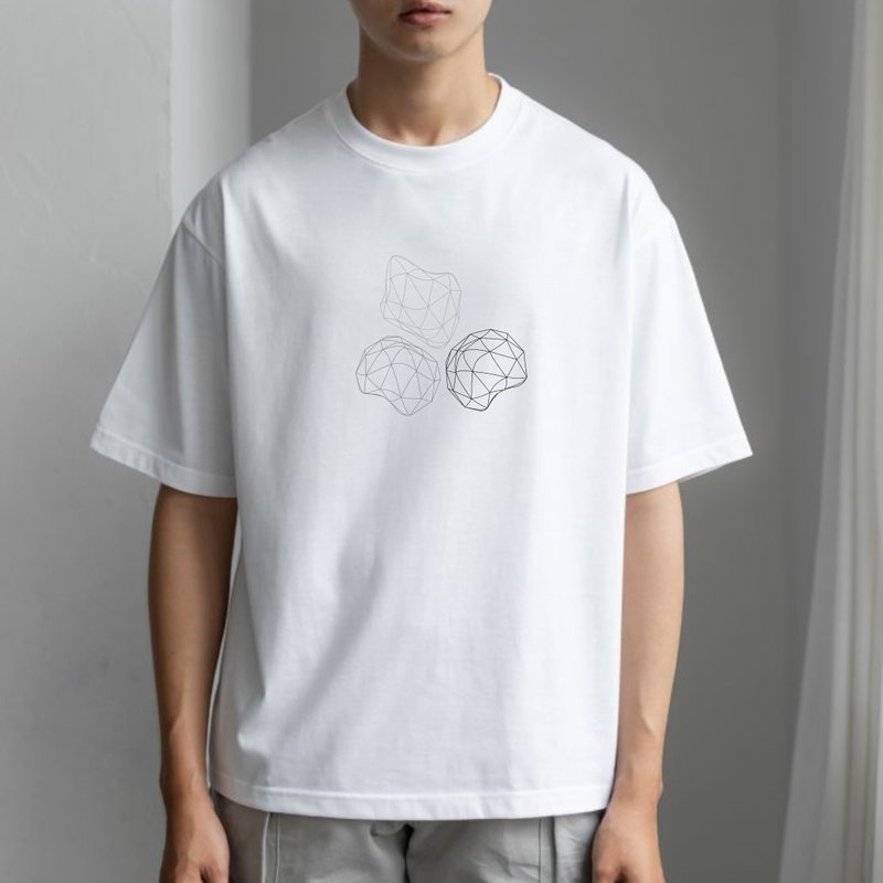 Oversize t-shirt : Metaworld - 男装上衣/T 恤 - 棉．麻 白色