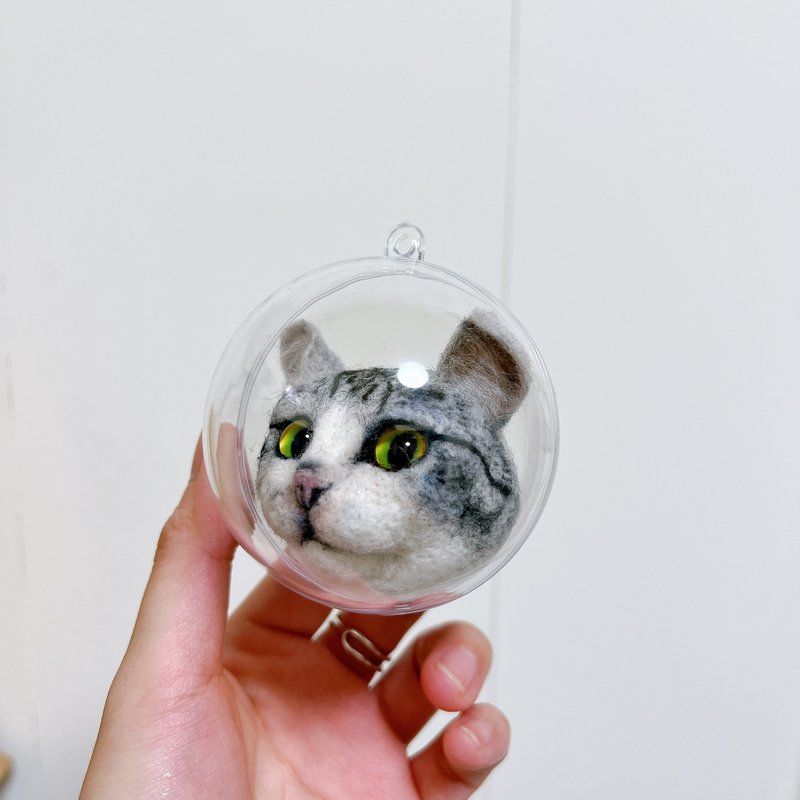 拟真羊毛毡猫咪 X 吊饰款 - 吊饰 - 羊毛 