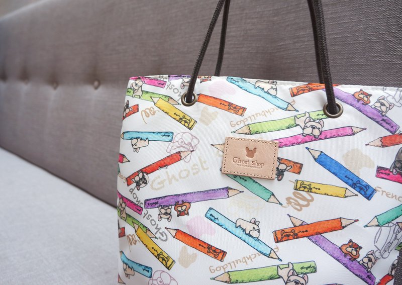 法斗色铅笔-午后手提袋 - 手提包/手提袋 - 其他材质 白色