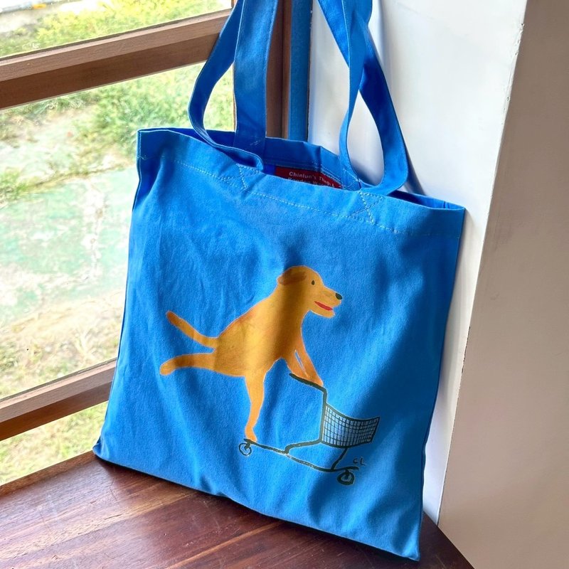 Tony 推推车 帆布袋 - 蓝色款 - 侧背包/斜挎包 - 棉．麻 蓝色