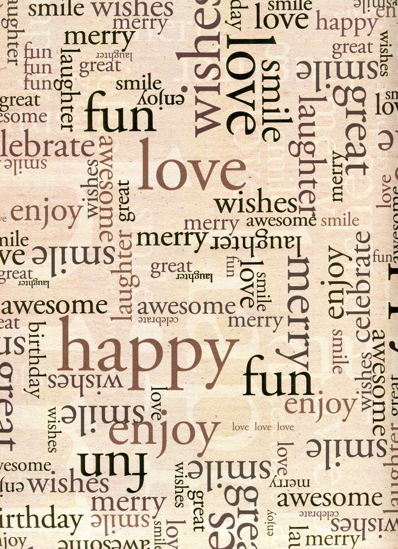 Moof 闪耀生日快乐 包装纸 - 包装材料 - 纸 卡其色