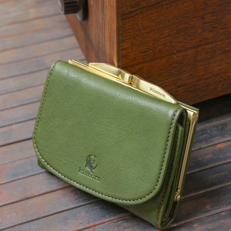 日本职人手工 三折一字口金牛皮短夹 Made in Japan by Kissora - 皮夹/钱包 - 真皮 