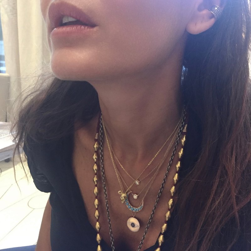 925纯银双面生肖锁骨链- Monkey猴 - 锁骨链 - 纯银 