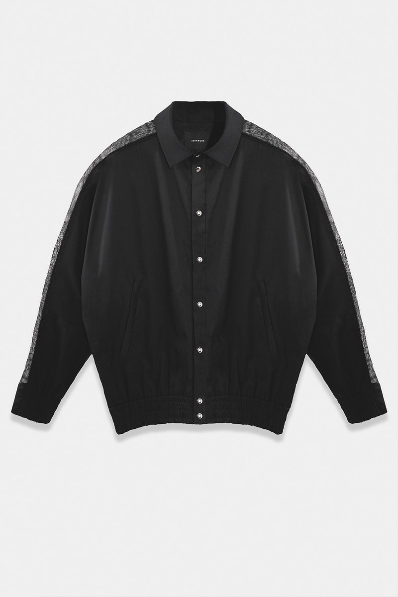 SEANNUNG 披风连袖外套 - 男装外套 - 棉．麻 黑色