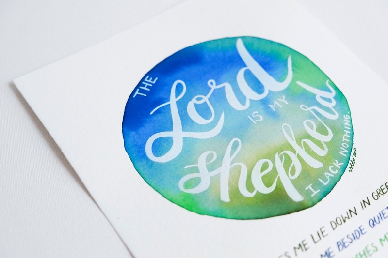 客制化 - 全手绘原稿 西洋书法 水彩画作 15*20cm - 海报/装饰画/版画 - 纸 多色