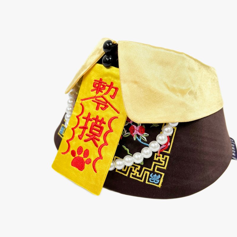 【Momoji】宠物节日围兜 - Vampire 僵尸先生 (02- 棕黄色) - 衣/帽 - 聚酯纤维 咖啡色