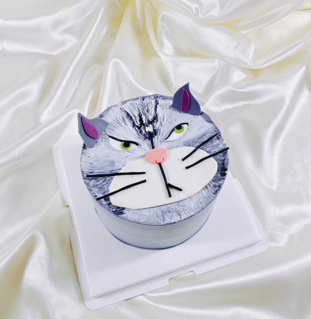 猫咪 蛋糕 生日蛋糕 定制化 甜点 弥月 婚礼 6 8寸 面交 - 蛋糕/甜点 - 新鲜食材 灰色