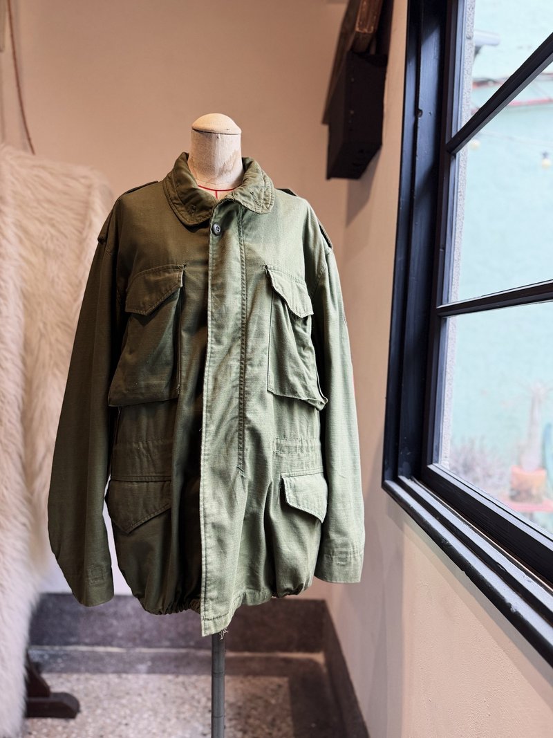 6-70s U.S M65 jacket 军绿色宽大 公发 经典美军外套 英国国旗 - 男装外套 - 棉 绿色