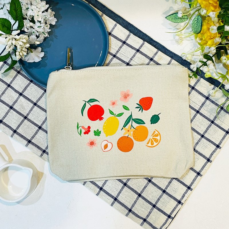 给你满满维他命C 让你活力满满-水果乐园原色帆布袋 / 化妆包 - 化妆包/杂物包 - 其他材质 