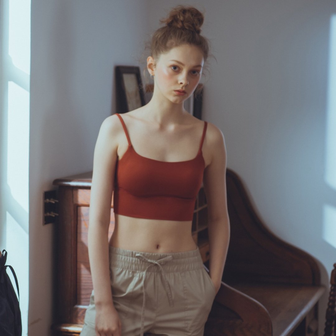 【MACACA】之初 3D Bra - AMA0953 朱红 - 女装运动内衣 - 聚酯纤维 红色