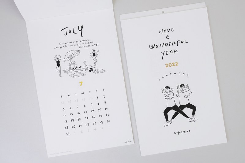 WHOSMiNG - HAVE A WONDERFUL YEAR 2022月历 - 年历/台历 - 纸 白色