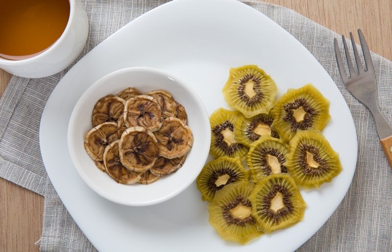 Double N天然鲜果干系列[香蕉+绿色奇异果双拼] - 水果干 - 新鲜食材 黄色