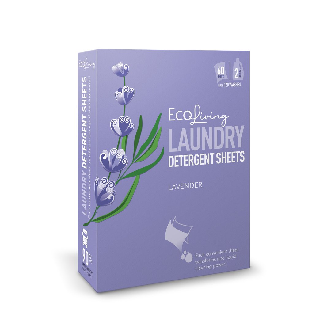 Eco Living - 环保天然薰衣草味洗衣纸-60片装 - 衣物清洁 - 其他材质 多色
