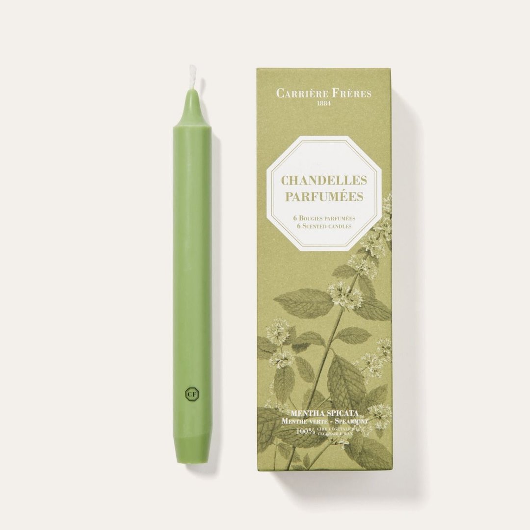 Carrière Frères 薄荷香氛细蜡烛 - 蜡烛/烛台 - 蜡 绿色