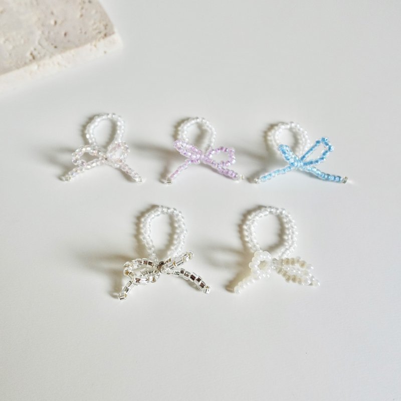 Lily Valley 甜甜小日子 | 手工串珠戒指 - 戒指 - 半宝石 白色