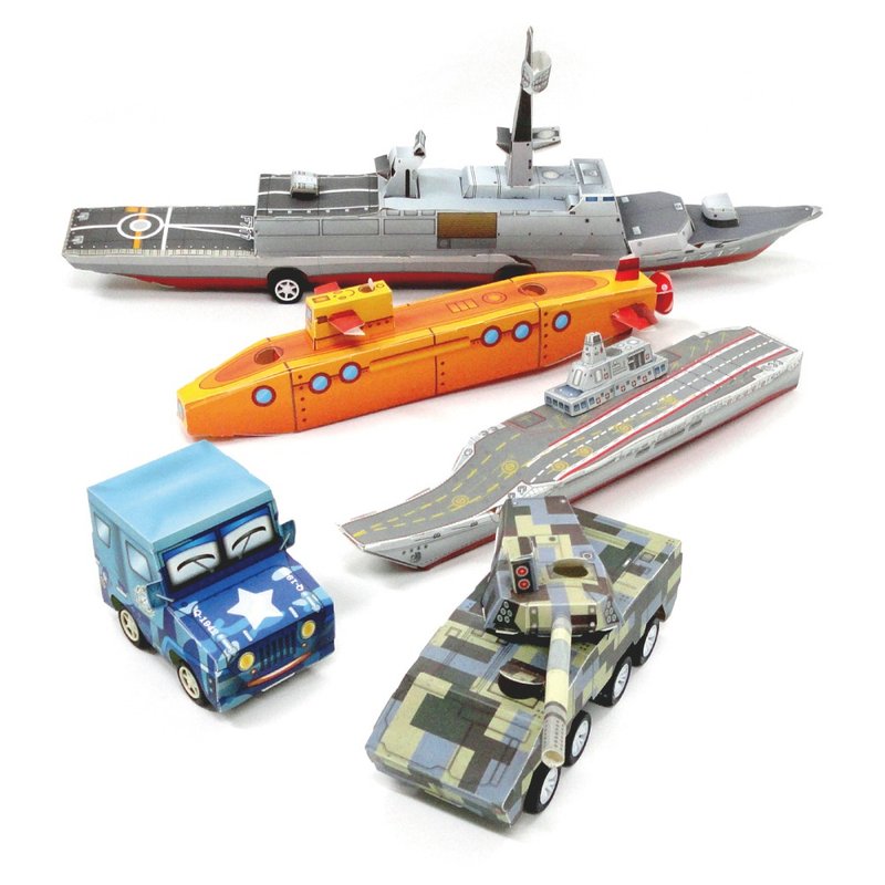 【DIY】潜水艇 拉法叶 航空母舰 吉普车 /材料包/益智/玩具 - 木工/竹艺/纸艺 - 其他材质 