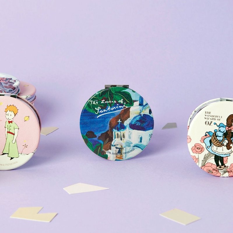 7321Design-随身掌上折叠镜化妆镜-NL圣托里尼,7321-85611 - 彩妆刷具/镜子/梳子 - 其他金属 多色