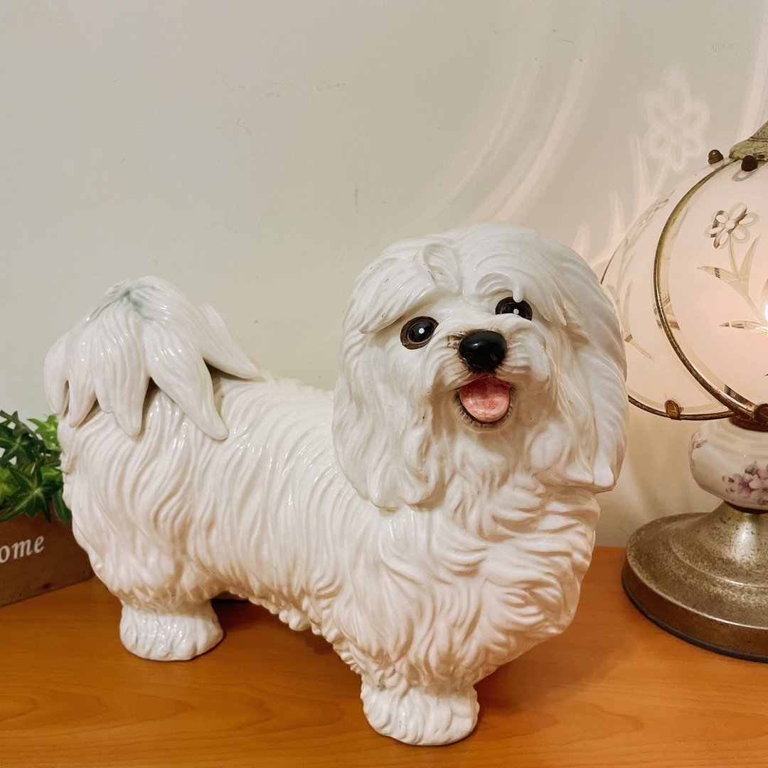 早期陶瓷玛尔济斯犬摆饰 - 摆饰 - 瓷 