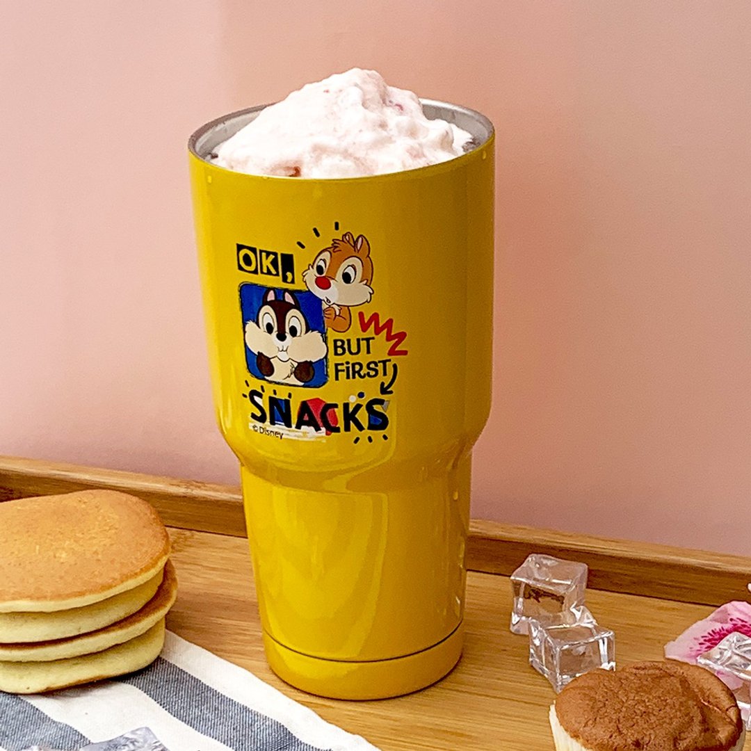 Disney 奇奇蒂蒂 不锈钢双层随行冰霸杯900ml - 水瓶/水壶 - 不锈钢 橘色