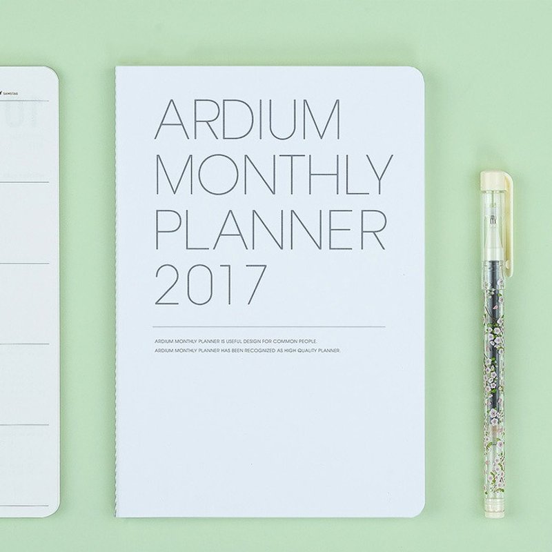 ARDIUM 2017 Monthly Planner 月行事历\手帐 - 纯白 - 笔记本/手帐 - 纸 白色