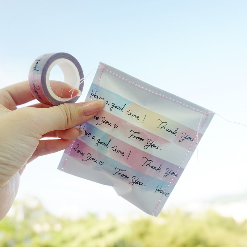 【插画纸胶带】渲染英字版-15mmx10M - 纸胶带 - 纸 多色