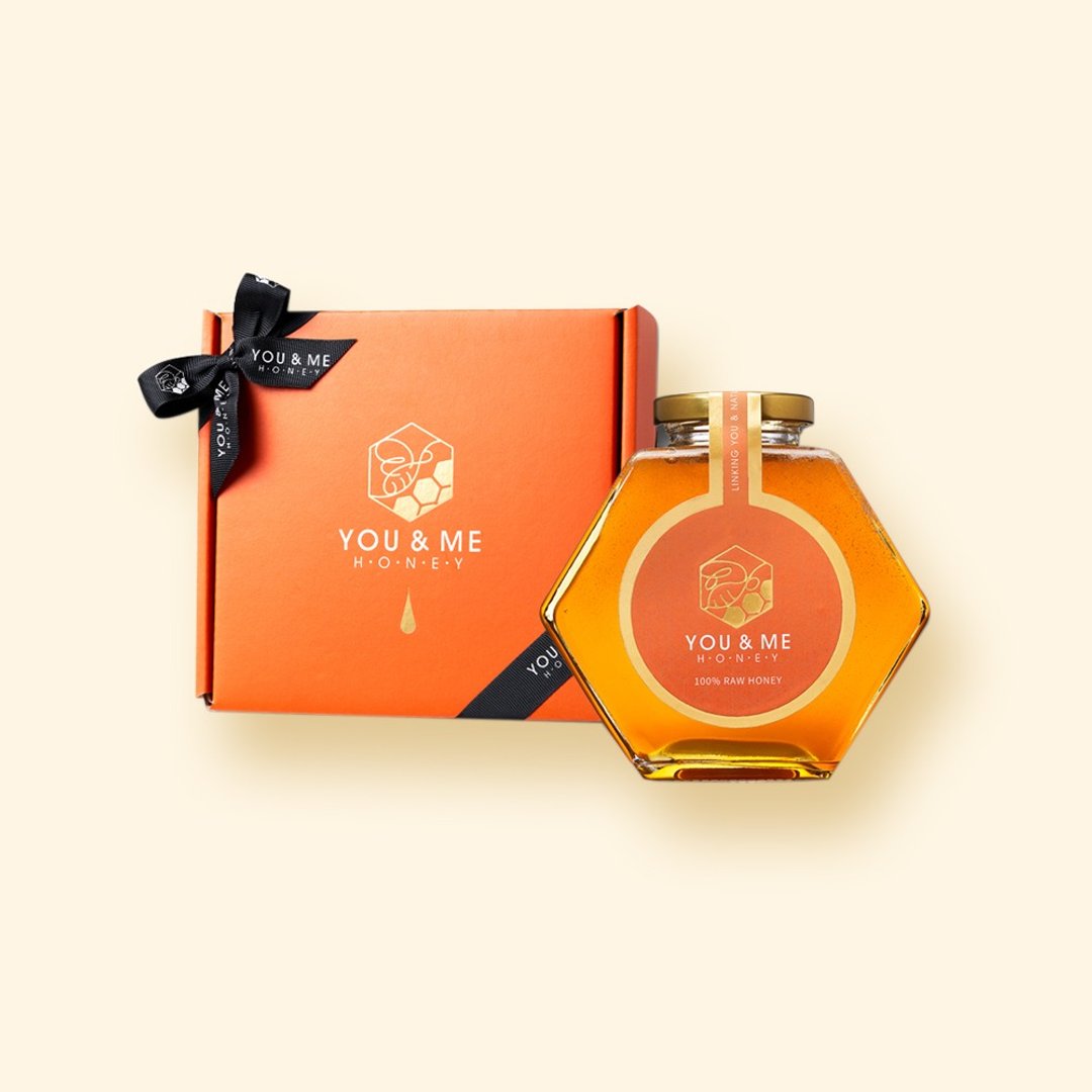 封盖熟成鸭掌木蜜 500g 独享礼盒 - 蜂蜜/黑糖 - 新鲜食材 橘色