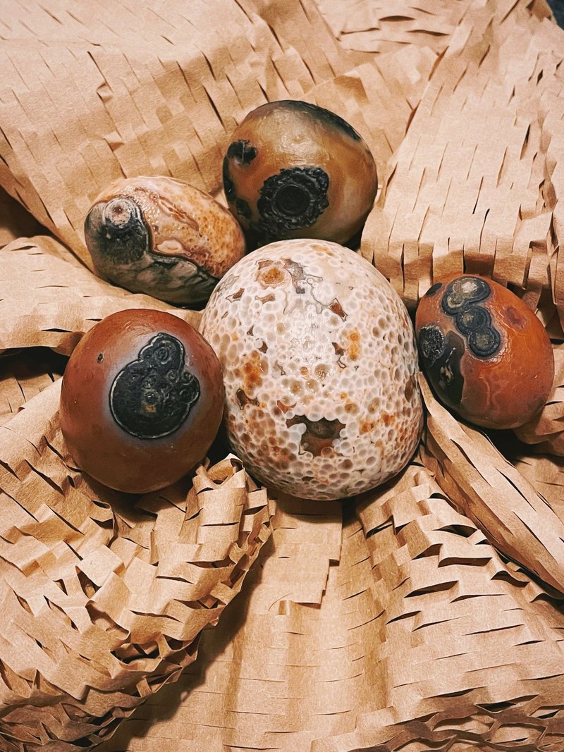 战国红玛瑙系列-眼睛&花眼 - 摆饰 - 石头 多色