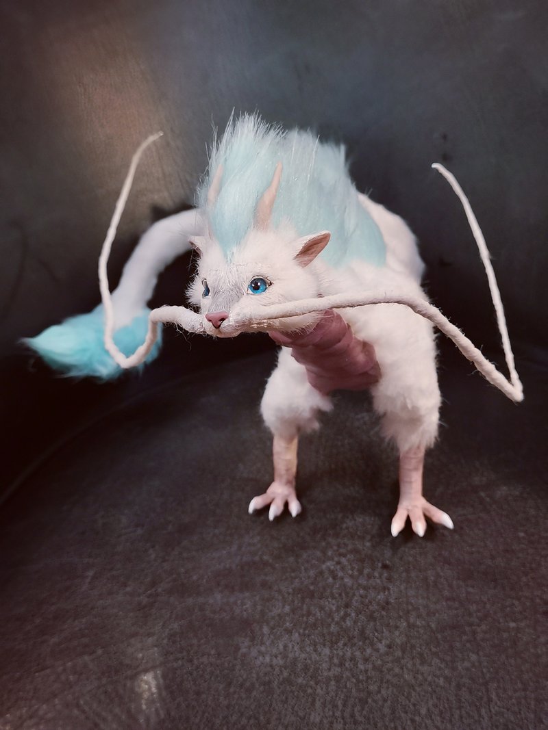 Haku 龙幻想艺术娃娃可摆姿势胡须可摆姿势圣诞礼物 - 玩偶/公仔 - 其他人造纤维 白色