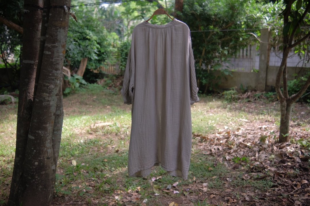 Low Key 2 Ways Dress | Cotton | Natural Plant Dyed - 洋装/连衣裙 - 棉．麻 灰色