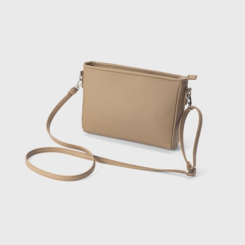 轻便斜背包 驼色 - 侧背包/斜挎包 - 人造皮革 卡其色