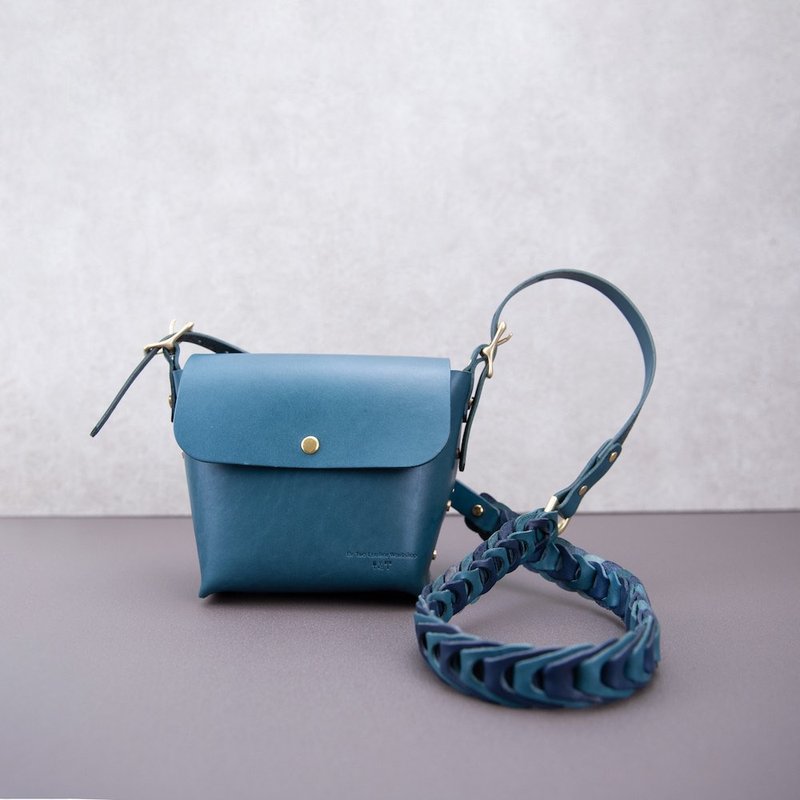 侧背包 编织邮差包 皮包 台中审计店 - 皮件 - 真皮 