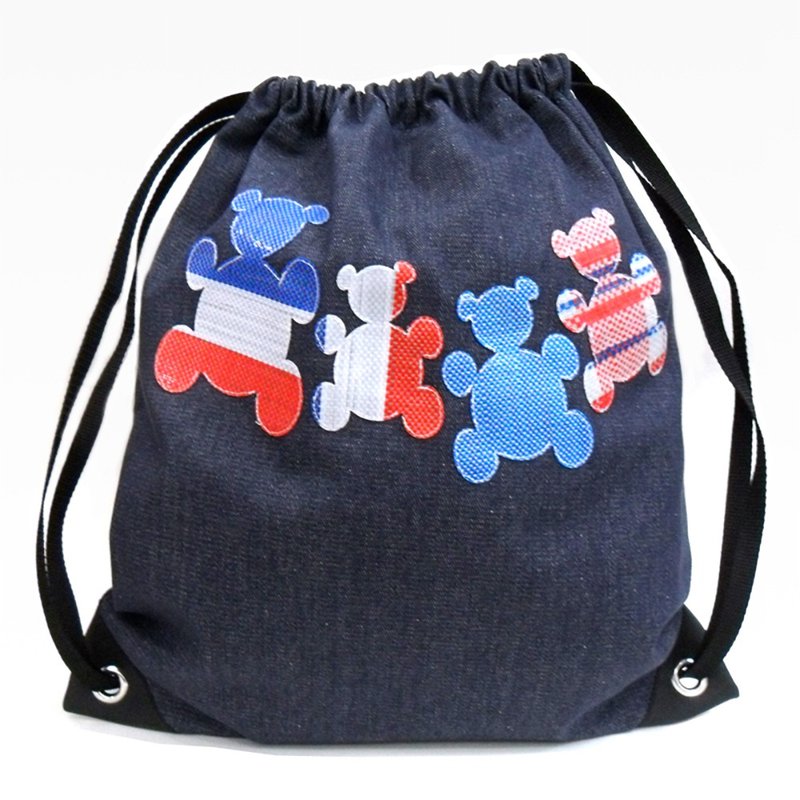 红白蓝330 X 又一山人 - 熊白蓝童军袋 (熊朋友) - 后背包/双肩包 - 其他材质 