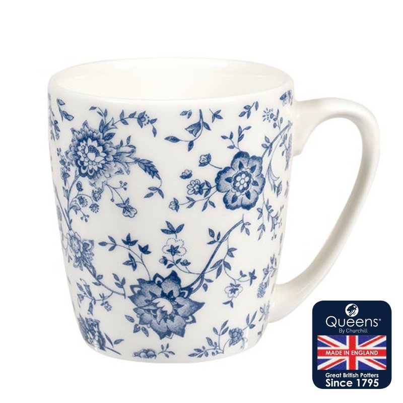 英国Churchill Queens经典蓝花卉系列 300ml马克杯(督铎) - 其他杯子 - 陶 蓝色