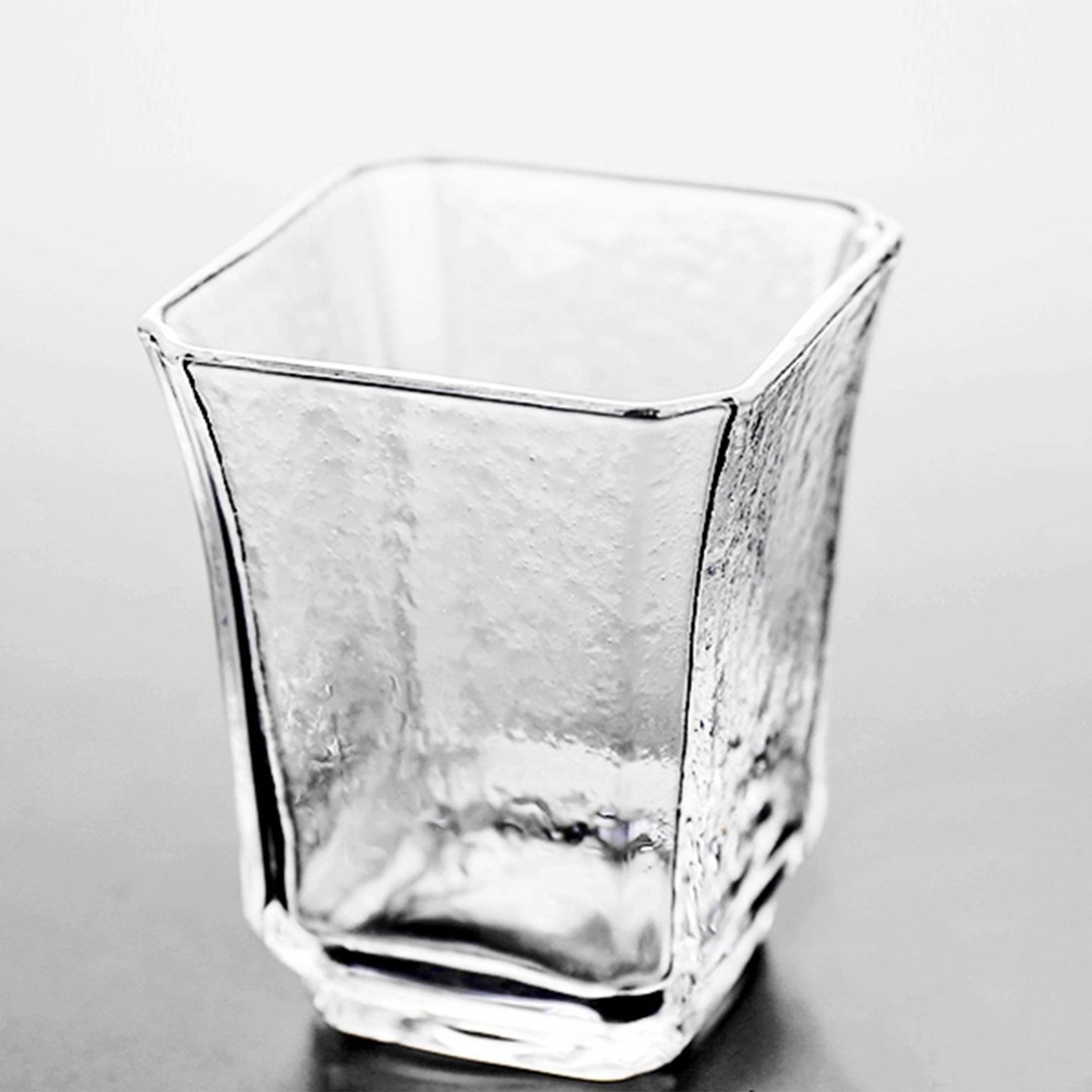 玻璃四方雪纹品杯 - 茶具/茶杯 - 玻璃 透明