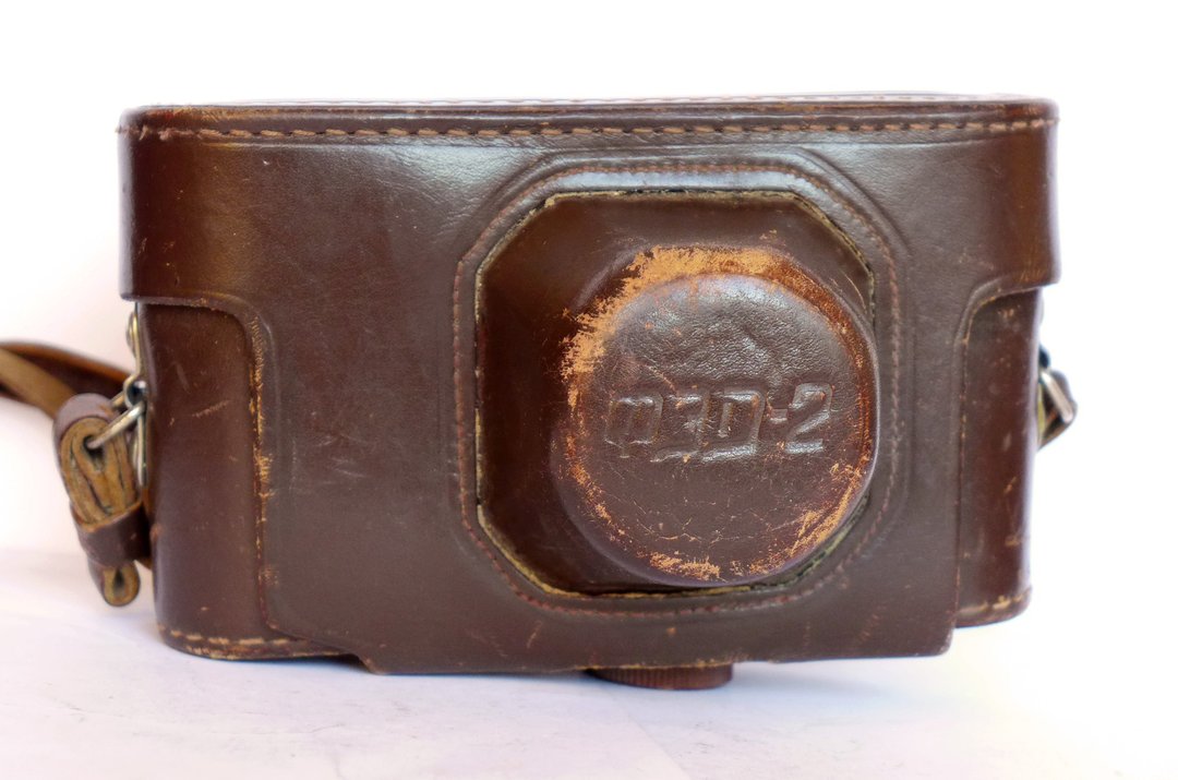 Genuine hard leather case camera bag for FED-2 with strap rangefinder USSR - 相机 - 真皮 咖啡色