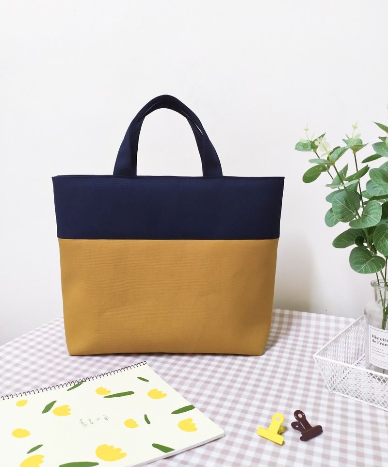 天空系列托特包/手提袋/帆布肩背包/A4适用/焦糖棕/预购中 - 手提包/手提袋 - 棉．麻 咖啡色