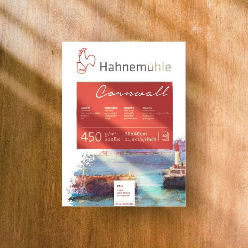 德国 HAHNEMUHLE  Cronwall水彩纸/30*40cm/450gsm-粗面 - 插画/绘画/写字 - 纸 白色