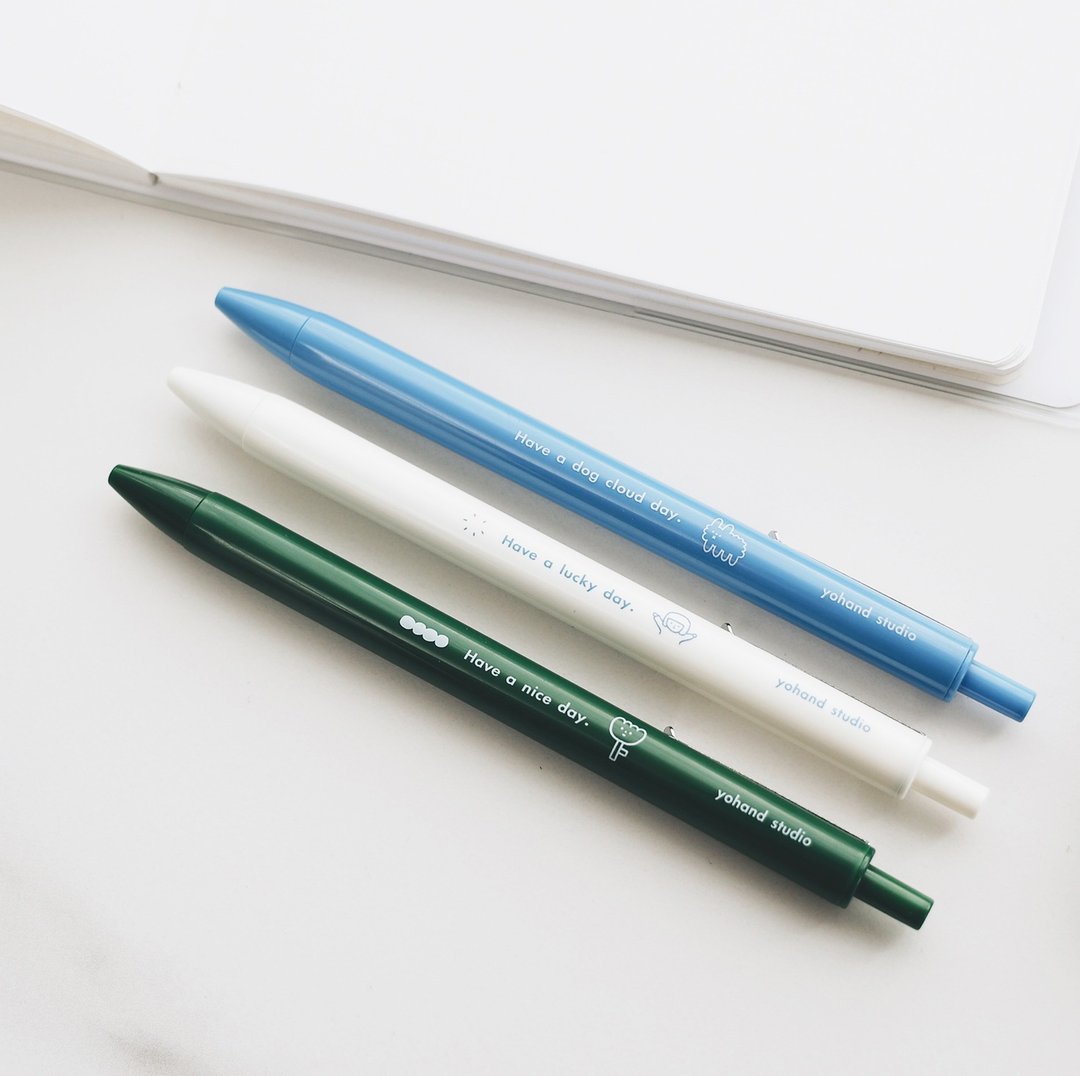 Everyday / 0.5mm 黑色中性笔 / 一组三入 - 圆珠笔/中性笔 - 塑料 多色