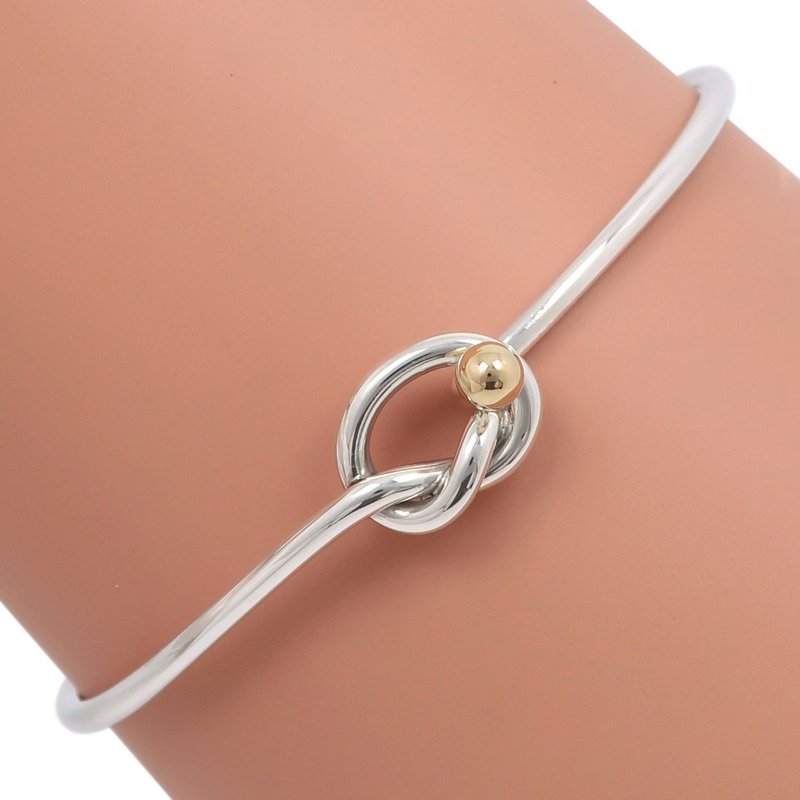 [日本直送] Tiffany & Co. 爱之结手环 925银x K18YG 约 6.6g 女款 [二手] - 手链/手环 - 银 银色