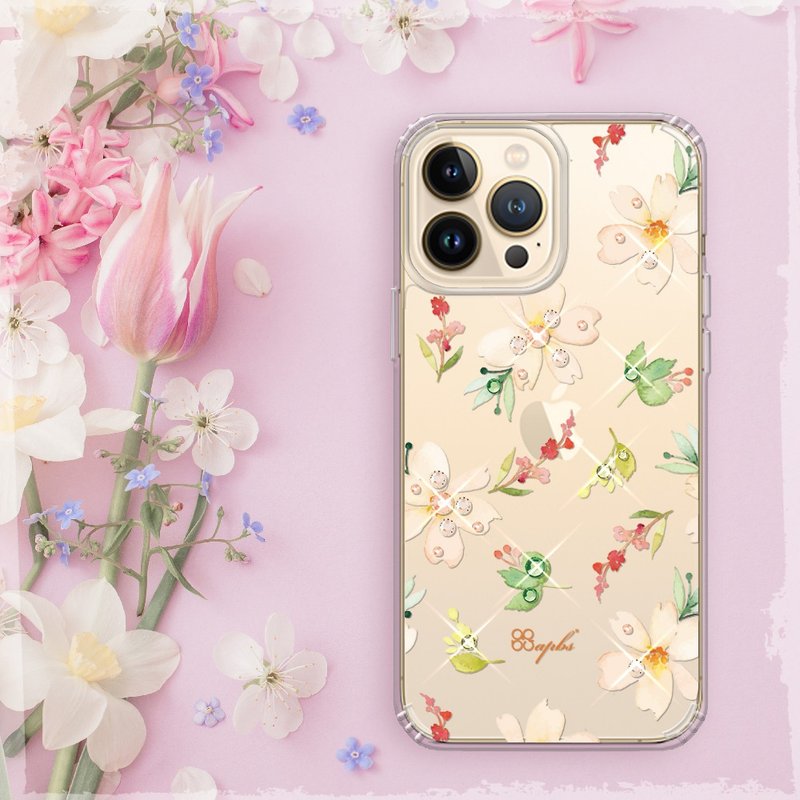 iPhone 13全系列 水晶彩钻防震双料手机壳-小清新-樱花 - 手机壳/手机套 - 其他材质 多色
