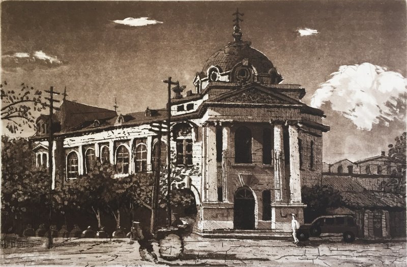 原作版画-台中市役所-潘孟尧 - 海报/装饰画/版画 - 纸 咖啡色