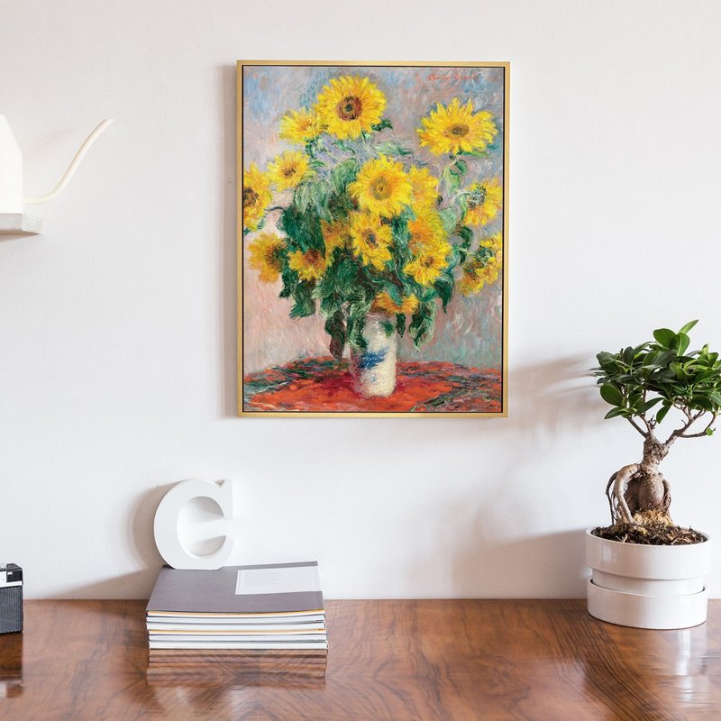 莫内_向日葵花束I - 莫内系列挂画/花卉挂画/太阳花/卧室装饰画 - 海报/装饰画/版画 - 其他材质 橘色