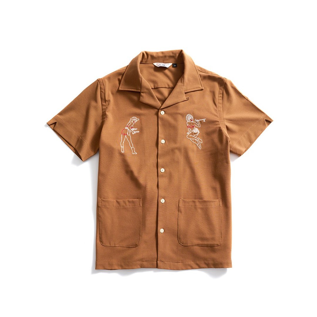 Wester Girl Shirts - 土黄 Ochre - 男装衬衫 - 棉 