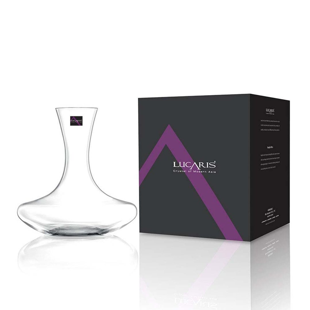 Lucaris Bliss Decanter 无铅水晶 醒酒瓶 1840ml 2300ml - 酒杯/酒器 - 玻璃 白色