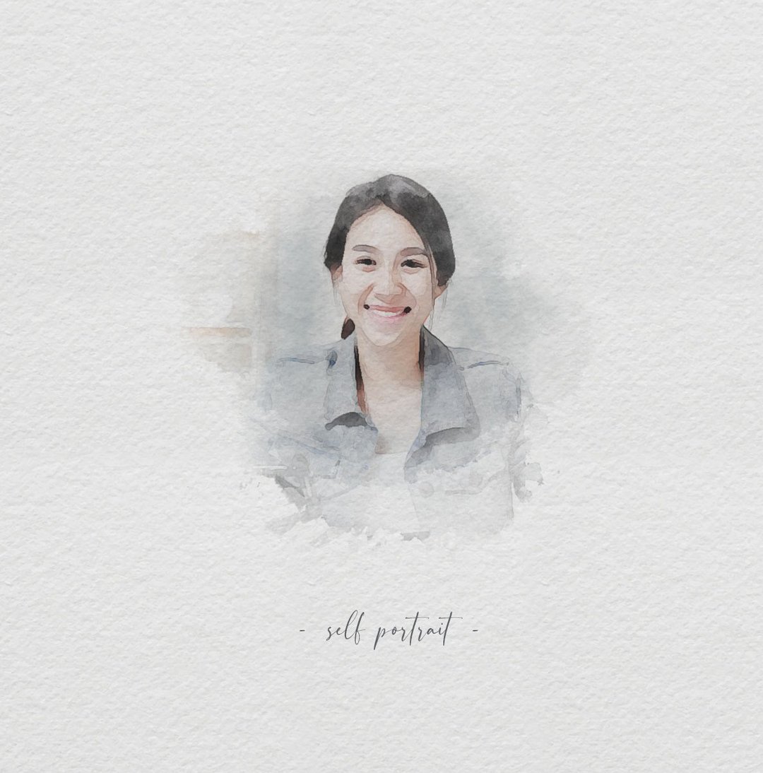 Custom Self Photo Watercolor - 墙贴/壁贴 - 纸 银色