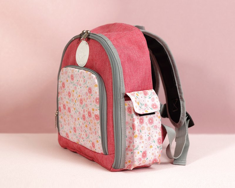 Soin Sewing 所以相缝 - Soin独家花色爱尼背包-缤纷花彩 - 背包/袋子 - 聚酯纤维 粉红色