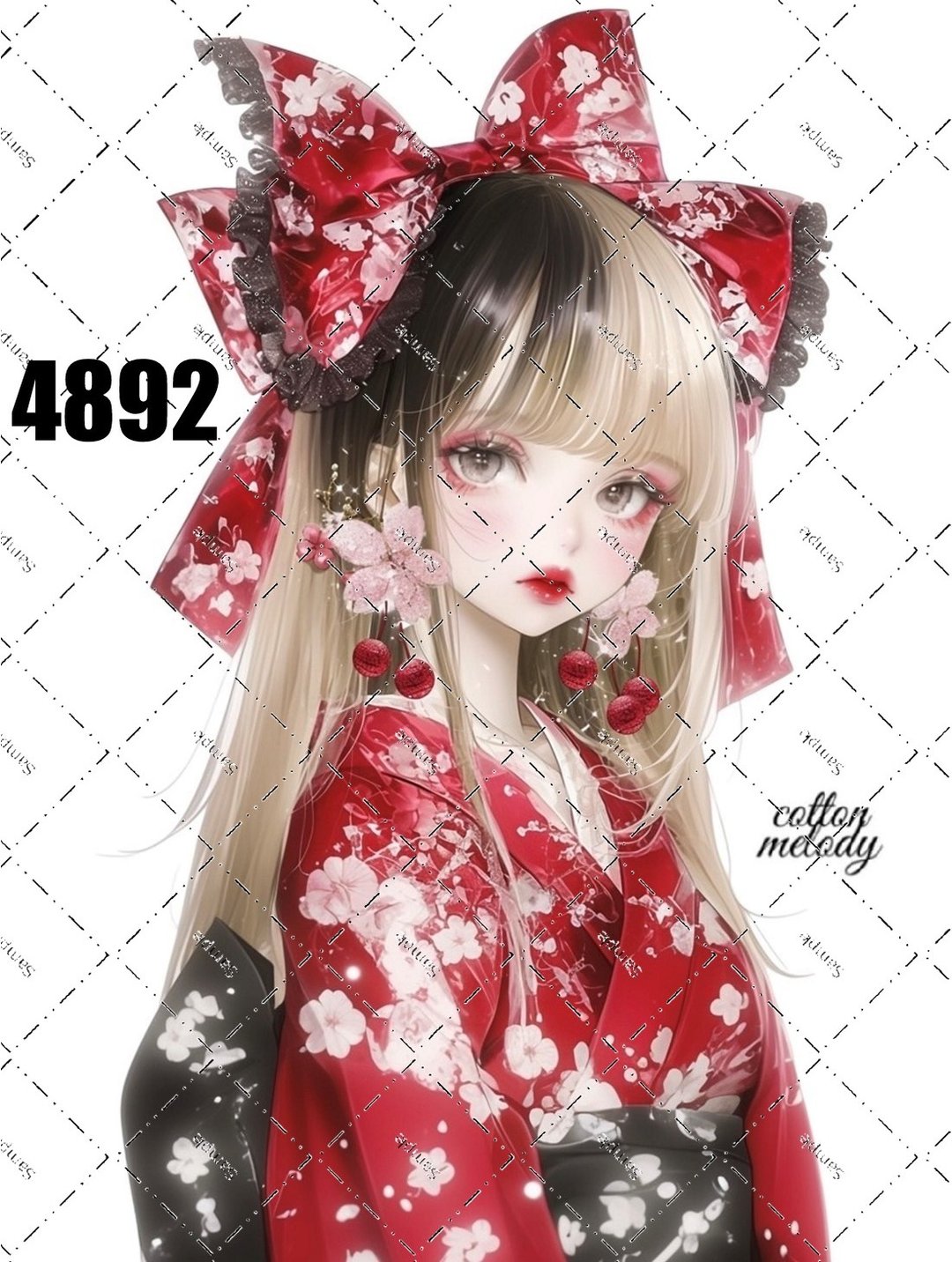 original sticker no.4892 人物贴纸 原创贴纸 原创人物贴纸 装饰贴纸 cotton melody - 贴纸 - 纸 