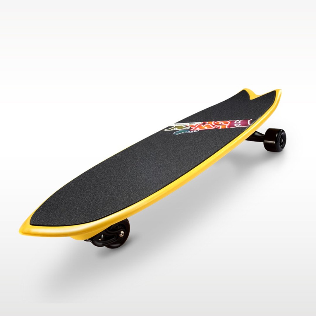 三轮冲浪滑板 SURF SKATE(大黄疯) 附背袋 极限运动 滑板 - 运动/健身用品 - 其他材质 黄色
