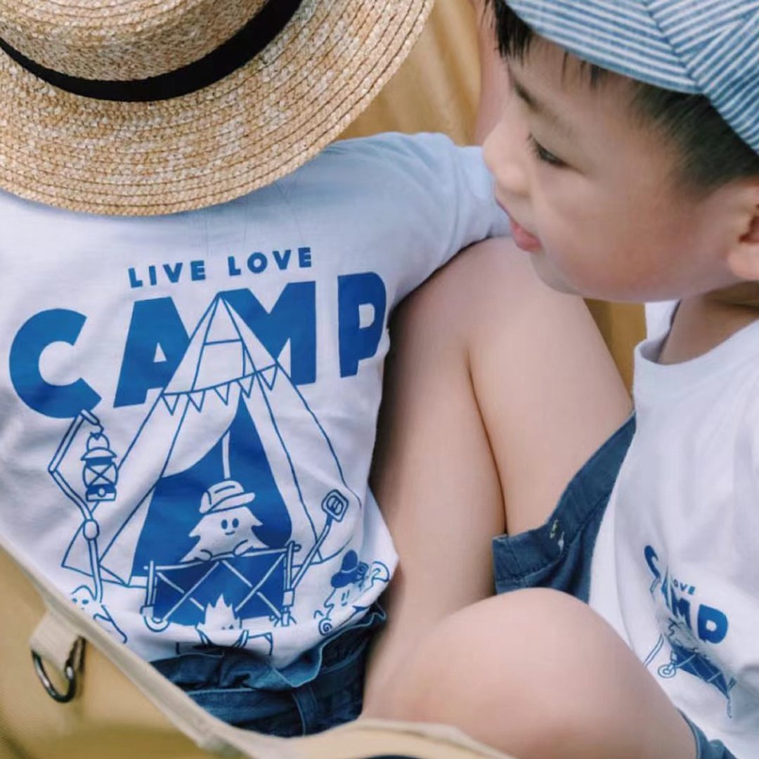 断码优惠 Camper Puu - LIVE. LOVE. CAMP 露营 T 恤 亲子 - 其他 - 其他人造纤维 白色