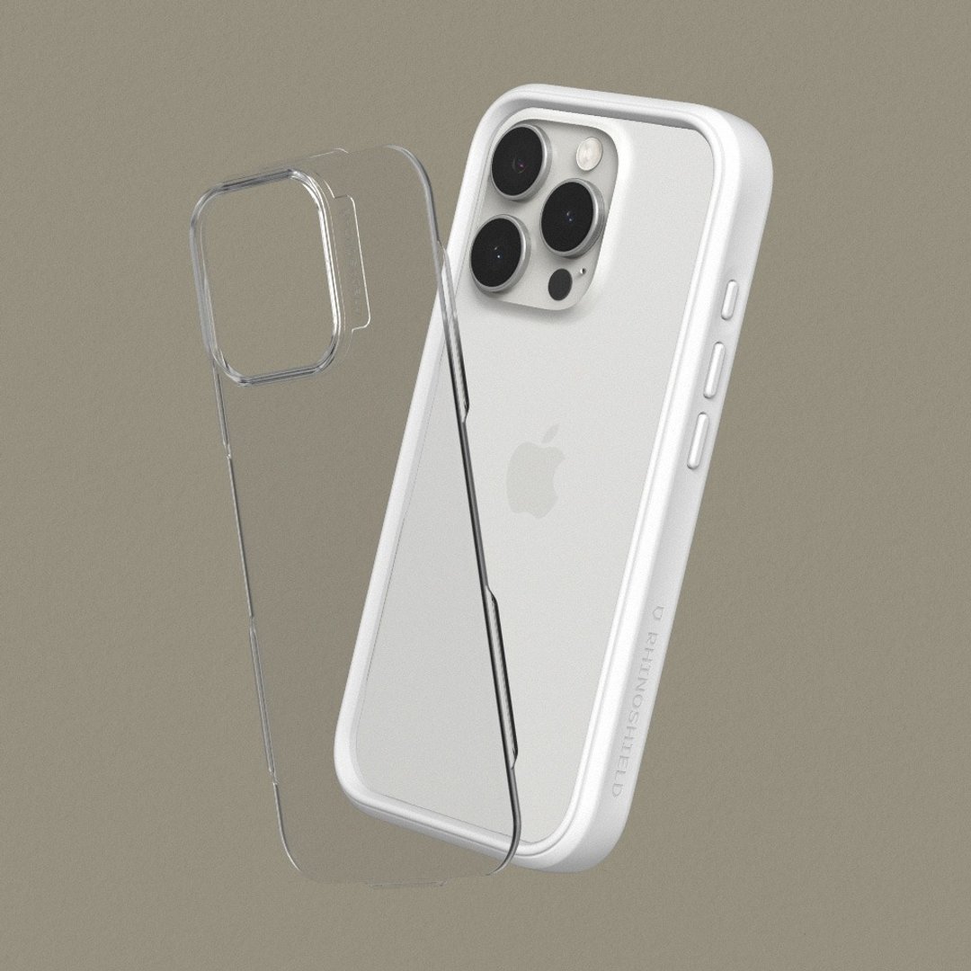 Mod NX边框背盖两用手机壳/白 for iPhone 16系列 - 手机壳/手机套 - 塑料 白色